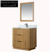 Elegant Modern Solid Wood Floor-Mounted Bathroom Storage Vanity Cabinet