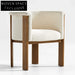 Elegant Modern Solid Wood Linen Dining Chair for Home, Hotel & Cafe