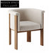 Elegant Modern Solid Wood Linen Dining Chair for Home, Hotel & Cafe