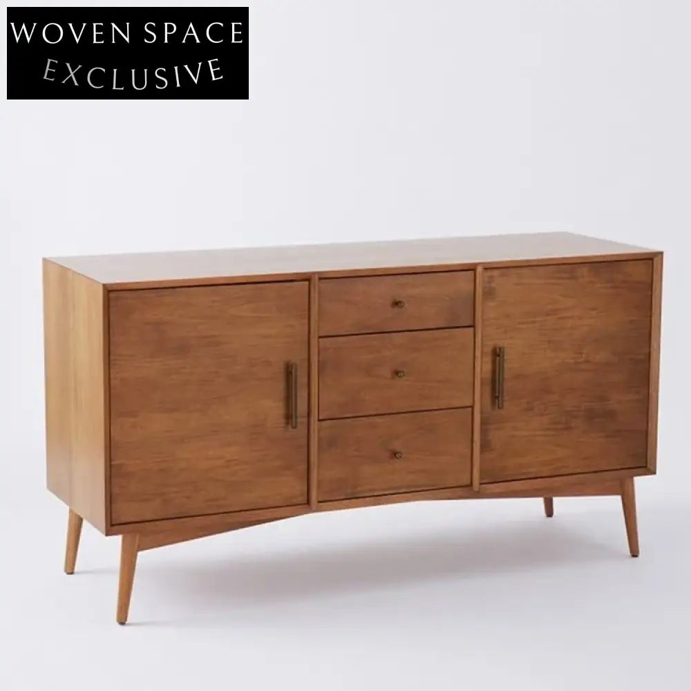 Elegant Modern Solid Wood Nordic Side Cabinet for Living Room Storage