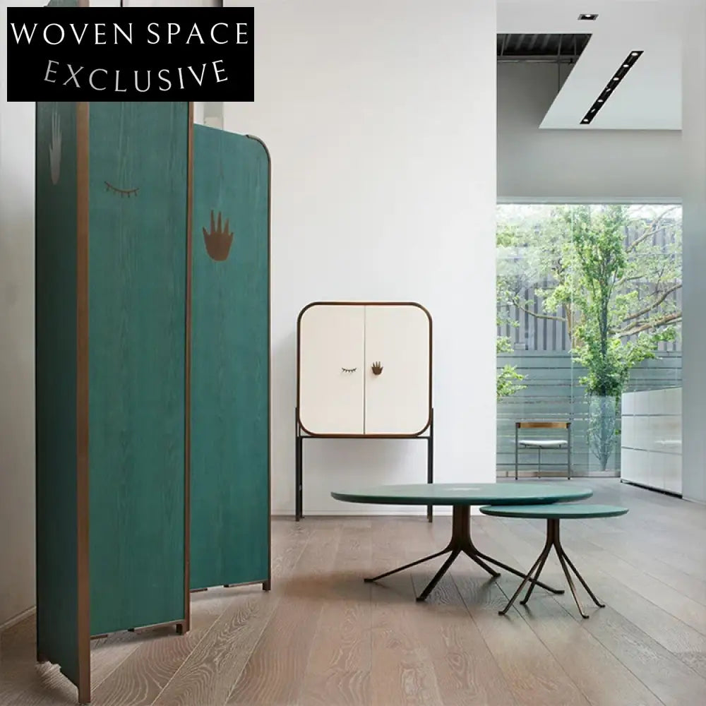 Elegant Modern Solid Wood Plywood High Leg Storage Cabinet