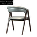 Elegant Modern Solid Wood PU Leather Armrest Dining Chair for Commercial Use