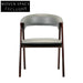 Elegant Modern Solid Wood PU Leather Armrest Dining Chair for Commercial Use