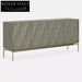 Elegant Modern Solid Wood Sideboard Cabinet with 4 Doors and Metal Legs