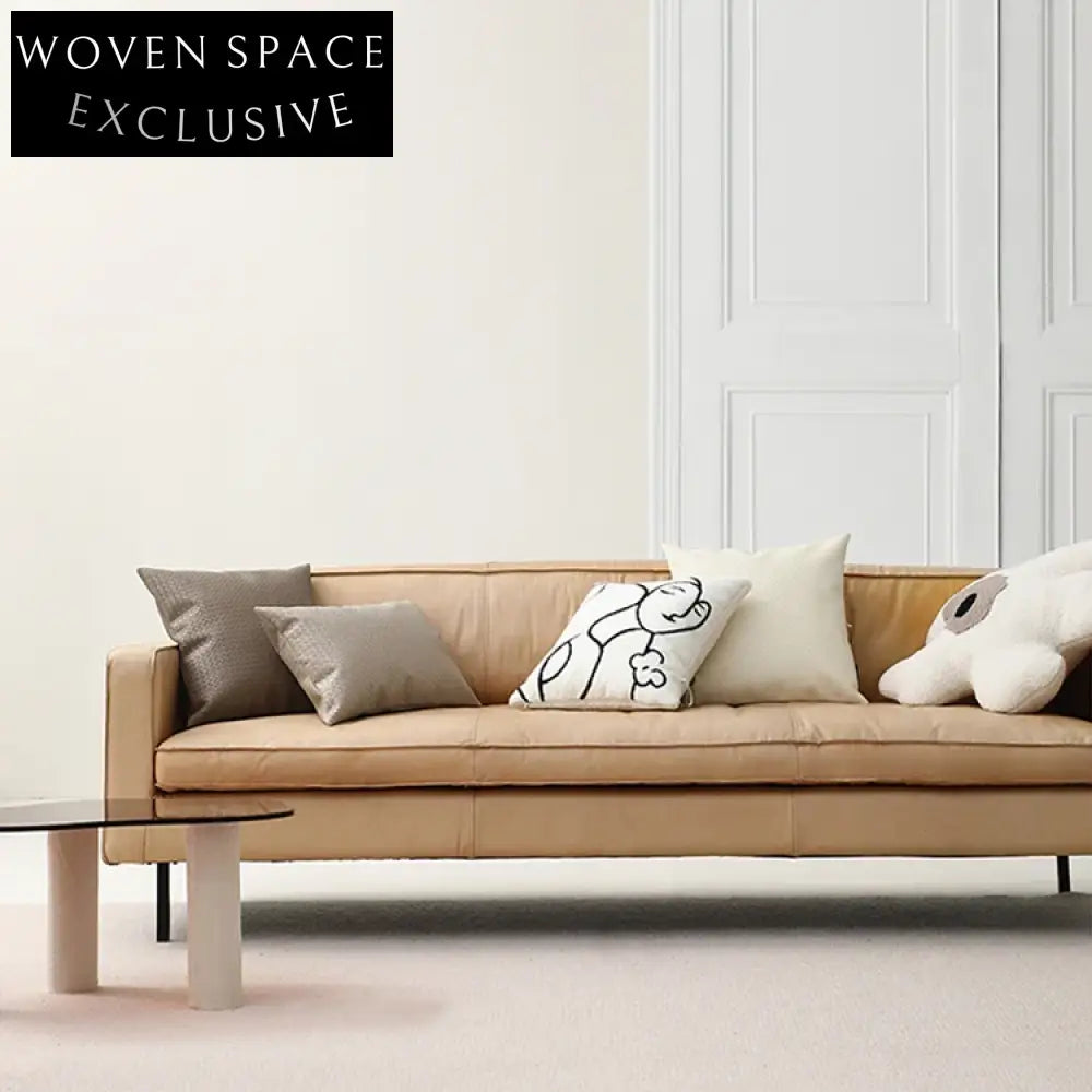 Elegant Modern Square Leather Sofa Cushion Throw Pillow Covers for Home