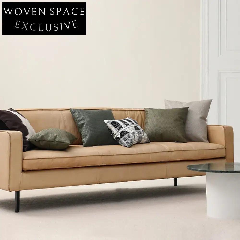 Elegant Modern Square Leather Sofa Cushion Throw Pillow Covers for Home