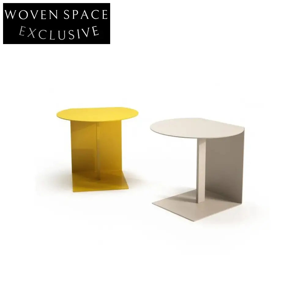 Elegant Modern Stainless Steel Compact Accent End Table for Living Room