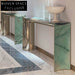 Elegant Modern Stainless Steel Console Table with Sintered Stone Top