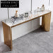 Elegant Modern Stainless Steel Console Table with Sintered Stone Top