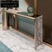 Elegant Modern Stainless Steel Console Table with Sintered Stone Top