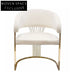 Elegant Modern Stainless Steel Frame Leather Cushion Dining Chair