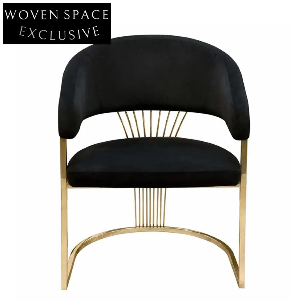 Elegant Modern Stainless Steel Frame Leather Cushion Dining Chair