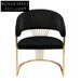 Elegant Modern Stainless Steel Frame Leather Cushion Dining Chair