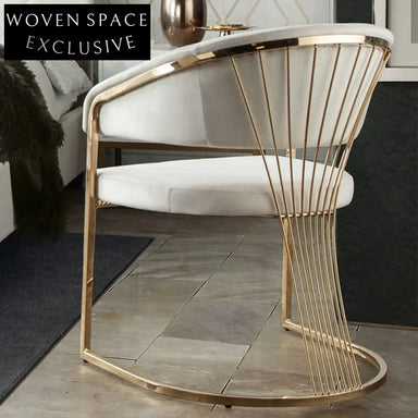 Elegant Modern Stainless Steel Frame Leather Cushion Dining Chair