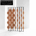 Elegant Modern Stainless Steel Frame Saddle Leather Room Divider Partition