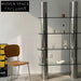 Elegant Modern Stainless Steel Glass Pillar Display Console Cabinet for Entryway