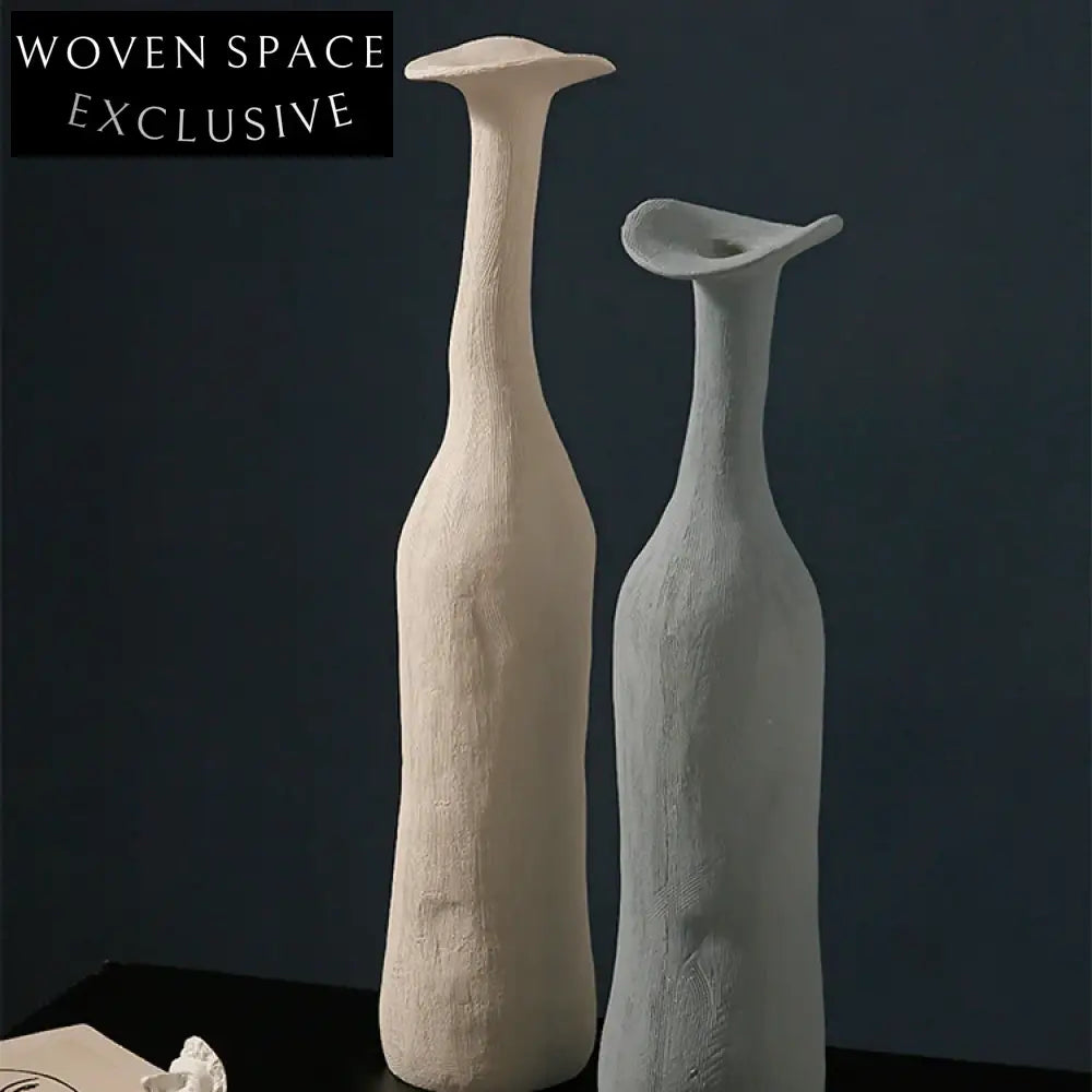 Elegant Modern Tall Cylinder Ceramic Table Vase for Chic Home & Hotel Decor
