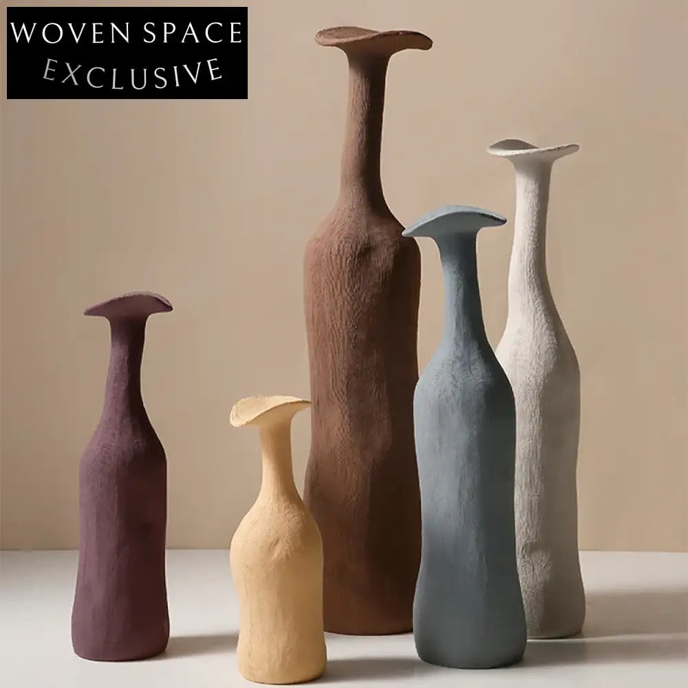 Elegant Modern Tall Cylinder Ceramic Table Vase for Chic Home & Hotel Decor