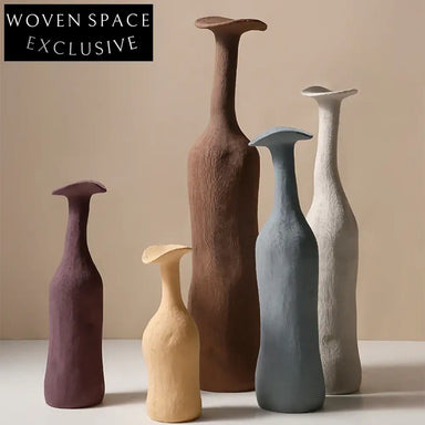 Elegant Modern Tall Cylinder Ceramic Table Vase for Chic Home & Hotel Decor