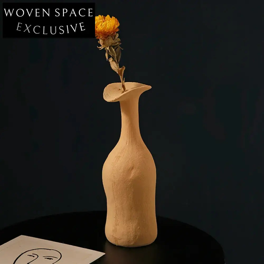 Elegant Modern Tall Cylinder Ceramic Table Vase for Chic Home & Hotel Decor