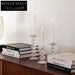 Elegant Modern Transparent Resin Candle Holders Set for Wedding & Home Decor
