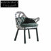 Elegant Modern Transparent Resin Floral Sculpted Dining Chair with Plush Cushion