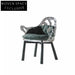 Elegant Modern Transparent Resin Floral Sculpted Dining Chair with Plush Cushion