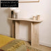 Elegant Modern Travertine Marble Entryway Console Table - Natural Stone Luxury Decor