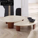 Elegant Modern Travertine Marble Stone Living Room Center Coffee Table Set