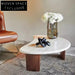 Elegant Modern Travertine Marble Stone Living Room Center Coffee Table Set