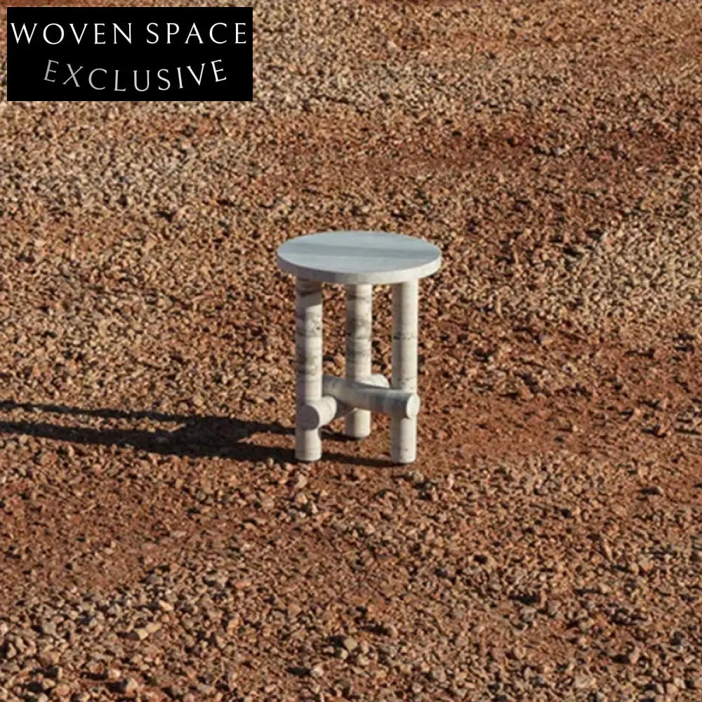 Elegant Modern Travertine Stone Round Italian Marble Living Room Coffee Table