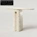 Elegant Modern Travertine Top Rectangular Home Office Desk Table
