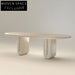 Elegant Modern Travertine Top Rectangular Home Office Desk Table