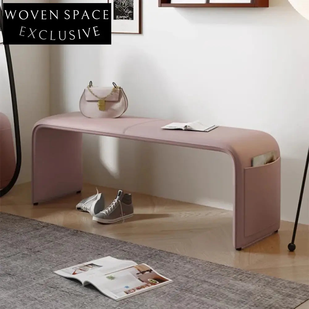 Elegant Modern Velvet Fabric Bed End Ottoman for Luxury Home Decor