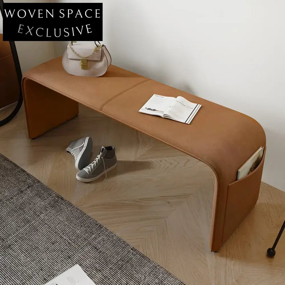 Elegant Modern Velvet Fabric Bed End Ottoman for Luxury Home Decor