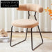 Elegant Modern Velvet Fabric Dining Leisure Chair with Curved Back Metal Legs