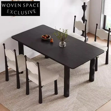 Elegant Modern Vintage Ash Wood Multi-Layer Board Rectangle Kitchen Dining Table