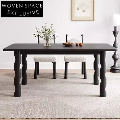 Elegant Modern Vintage Ash Wood Multi-Layer Board Rectangle Kitchen Dining Table