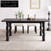 Elegant Modern Vintage Ash Wood Multi-Layer Board Rectangle Kitchen Dining Table