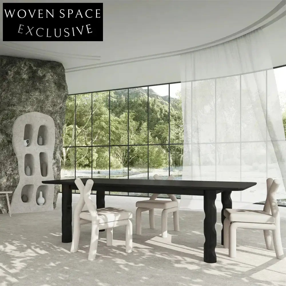 Elegant Modern Vintage Ash Wood Multi-Layer Board Rectangle Kitchen Dining Table