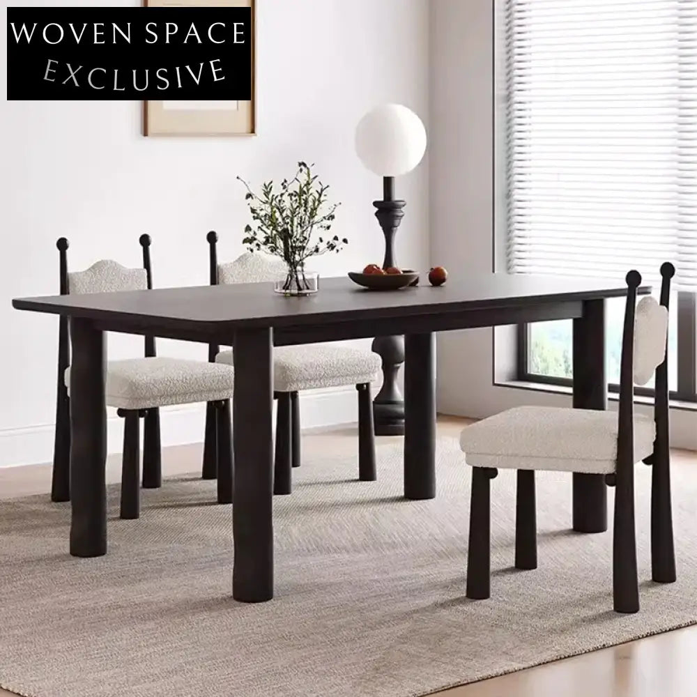 Elegant Modern Vintage Ash Wood Multi-Layer Board Rectangle Kitchen Dining Table