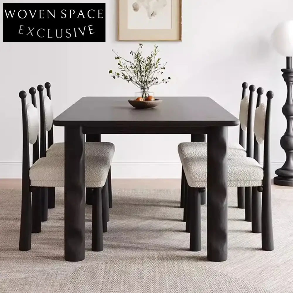 Elegant Modern Vintage Ash Wood Multi-Layer Board Rectangle Kitchen Dining Table