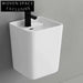 Elegant Modern White Ceramic Wall Hung Bathroom Wash Basin with Half Pedestal