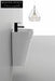 Elegant Modern White Ceramic Wall Hung Bathroom Wash Basin with Half Pedestal
