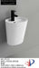 Elegant Modern White Ceramic Wall Hung Bathroom Wash Basin with Half Pedestal