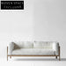 Modern Minimalist White Linen Sofa - Solid Wood Frame Living Room Furniture