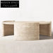 Elegant Modern White Marble Coffee Table Side Set for Living Room