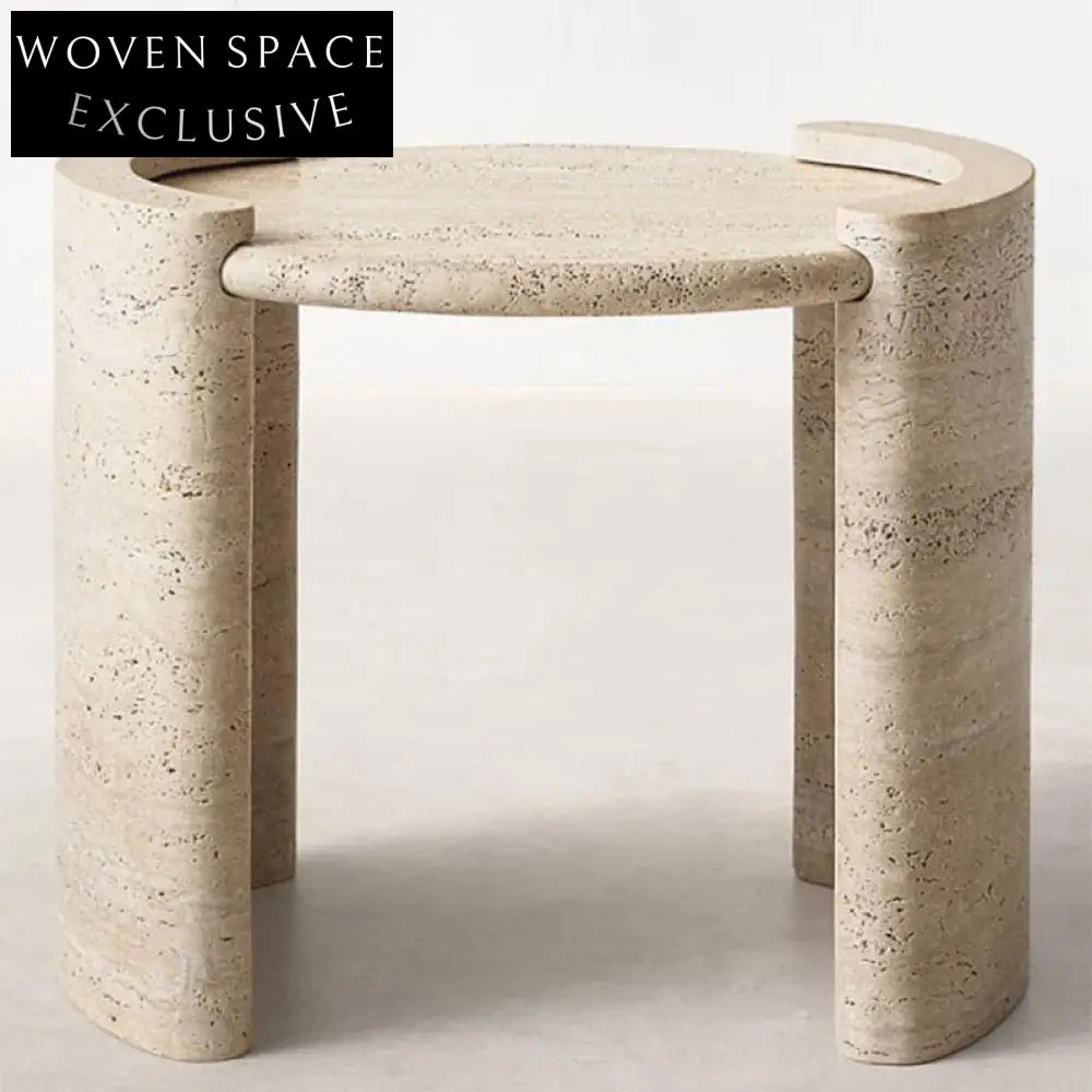 Elegant Modern White Marble Coffee Table Side Set for Living Room