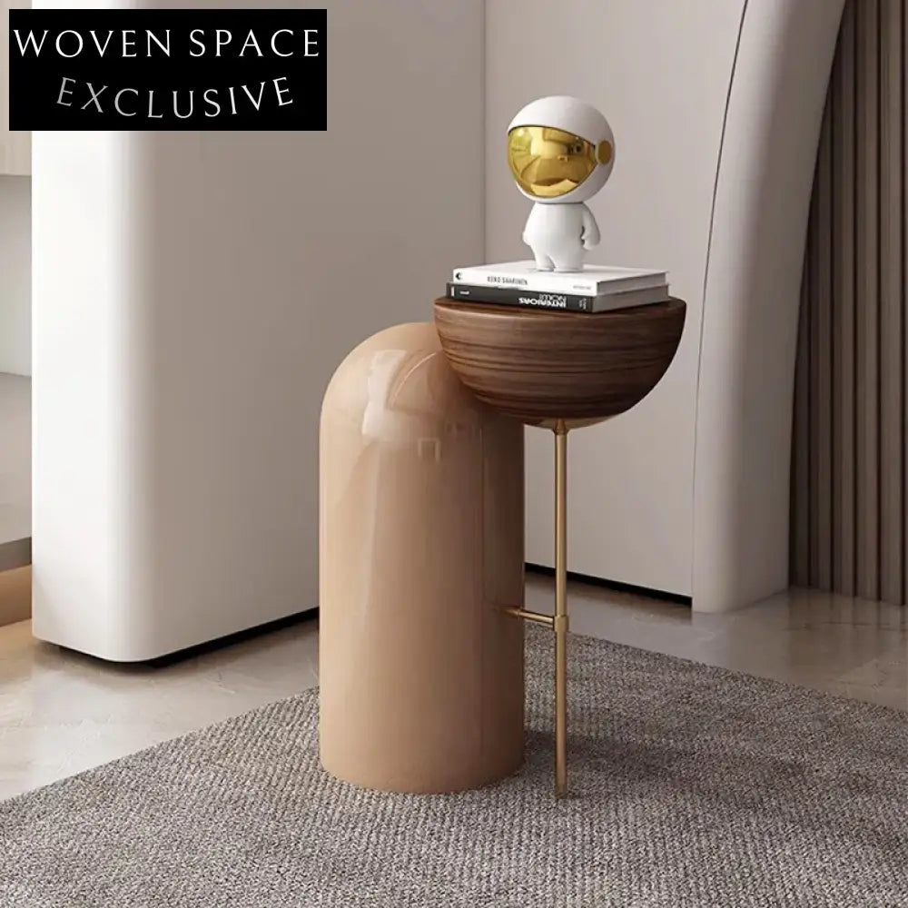 Elegant Modern Wood Stainless Steel Living Room Coffee Table Accent Piece