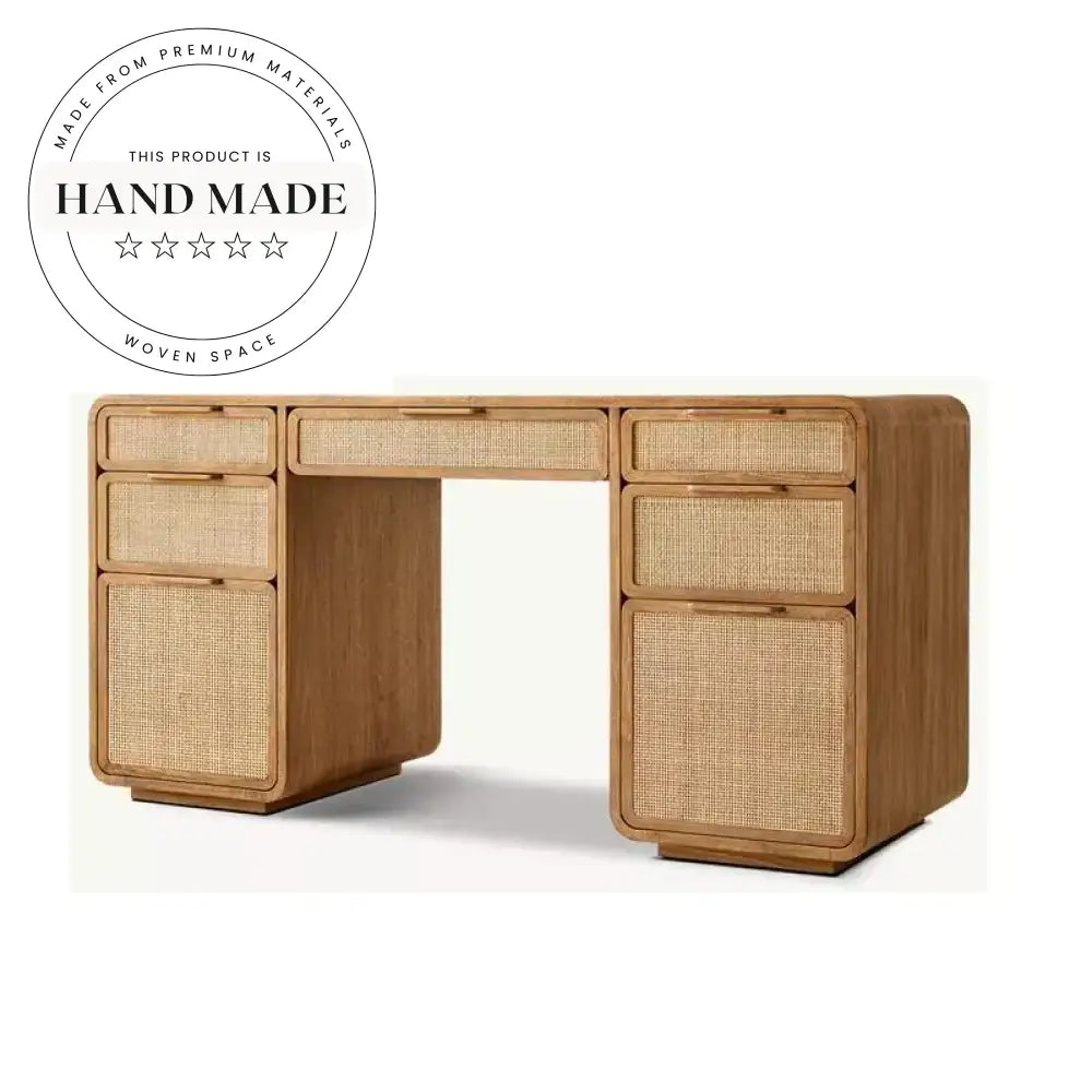 Elegant Modern Wooden Executive Office Study Writing Storage Desk